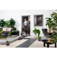 Lamellenvorhang Polyester 100x220 cm in Anthrazit