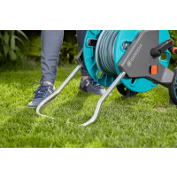 GARDENA Schlauchwagen CleverRoll M Set, Schlauchhalter mit Schlauch, Systemteilen, Spritze